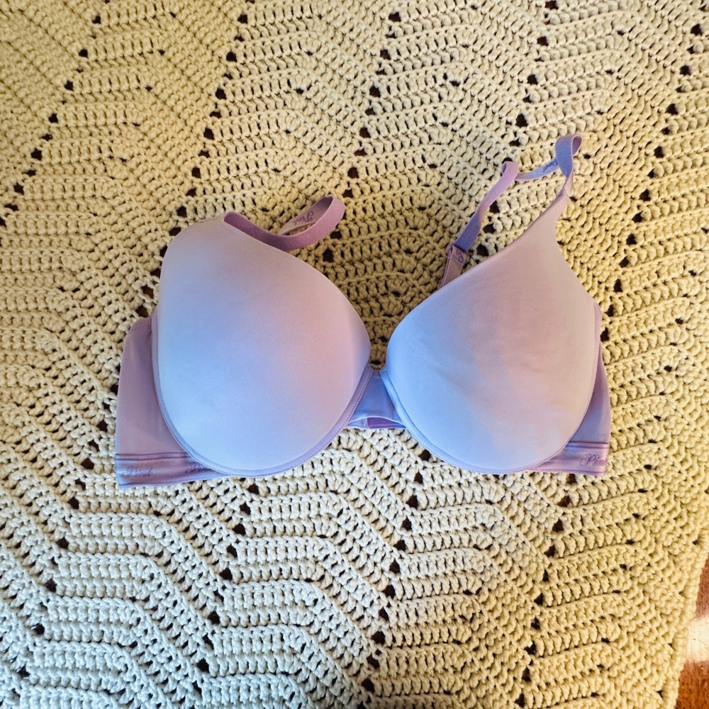Victoria's Secret PINK Wear Everywhere Push-Up Bra Lavender Purple 38DD 413968